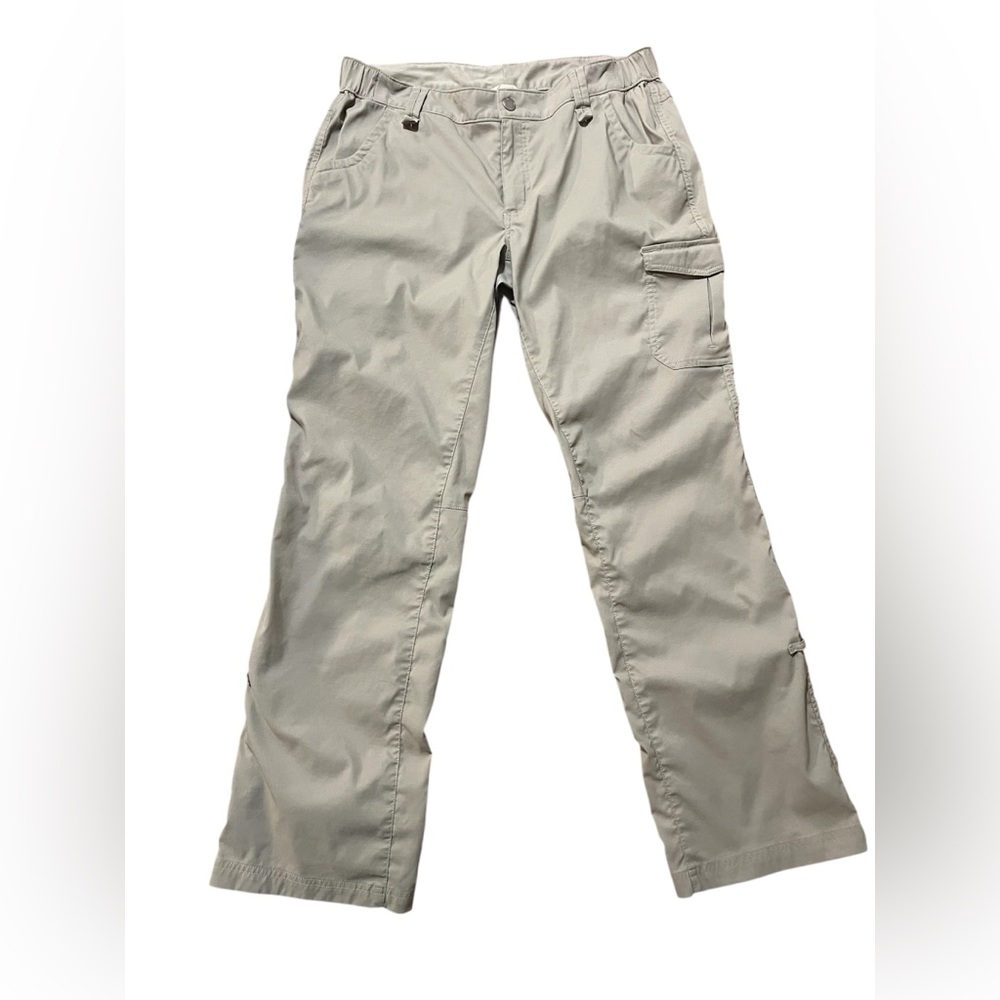Women’s Duluth Trading Cargo Hiking Pants 14x33 Tan Nylon  Utility Outdoor
